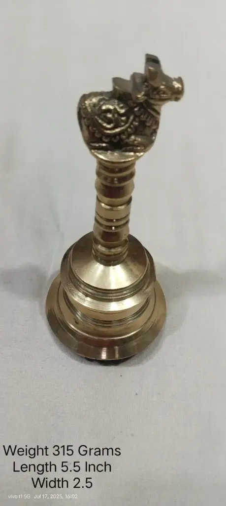 Bell Made Up Of Brass Have A Weight Of 315 Grams.